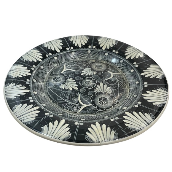 Vintage 1970s Barro Brunido Decorative Ceramic Wall Plate 12.5" - Hand Painted - Picture 3 of 8